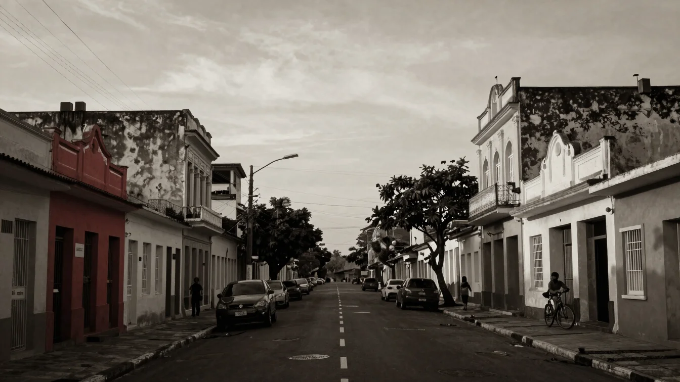 Fotografia editorial de uma rua urbana cotidiana de cidade brasil