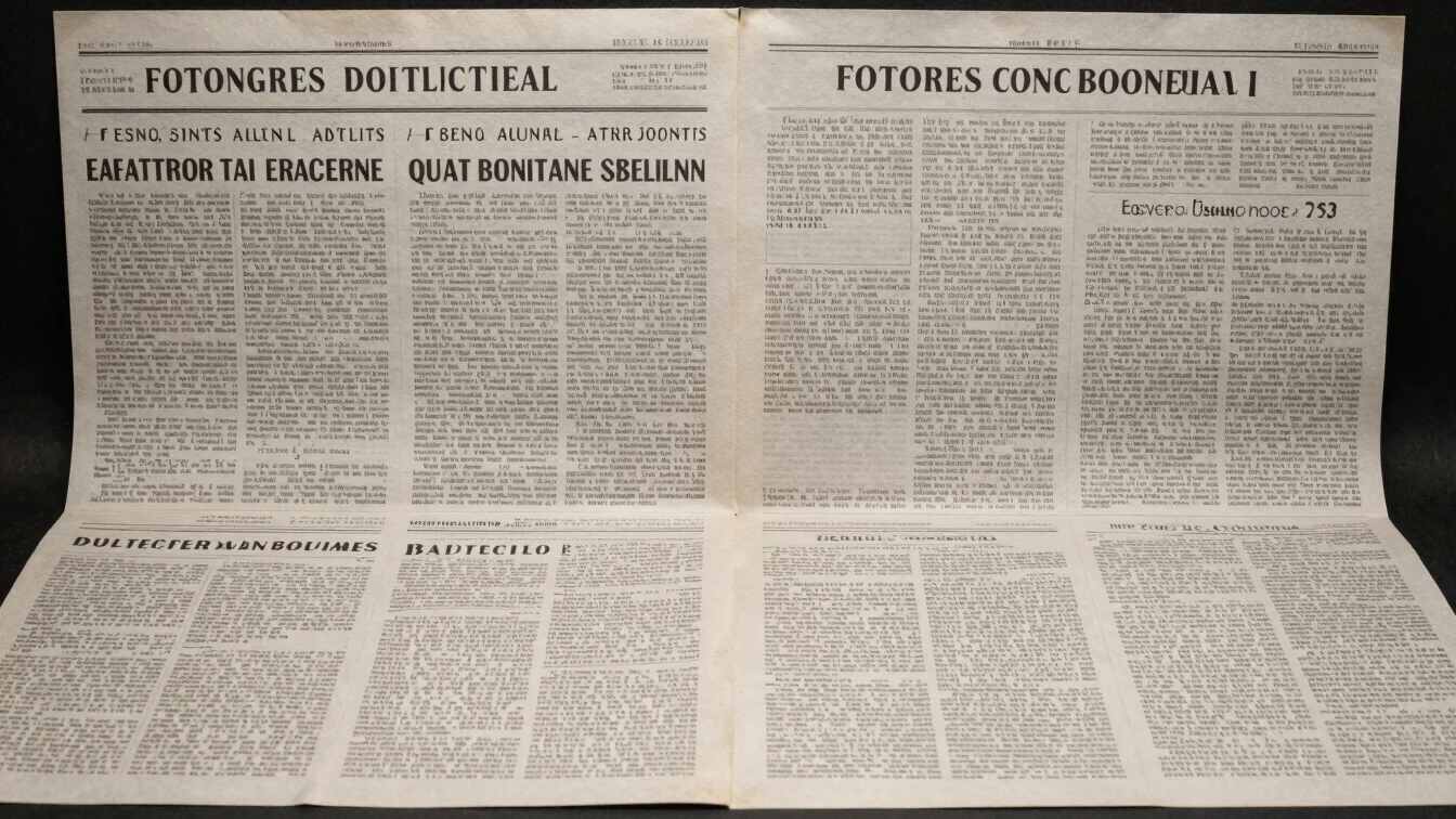 Fotografia editorial de jornais e documentos impressos dobrados s